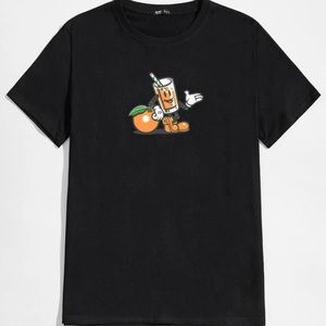 Mightysport Guys Orange & Cartoon Graphic Tee